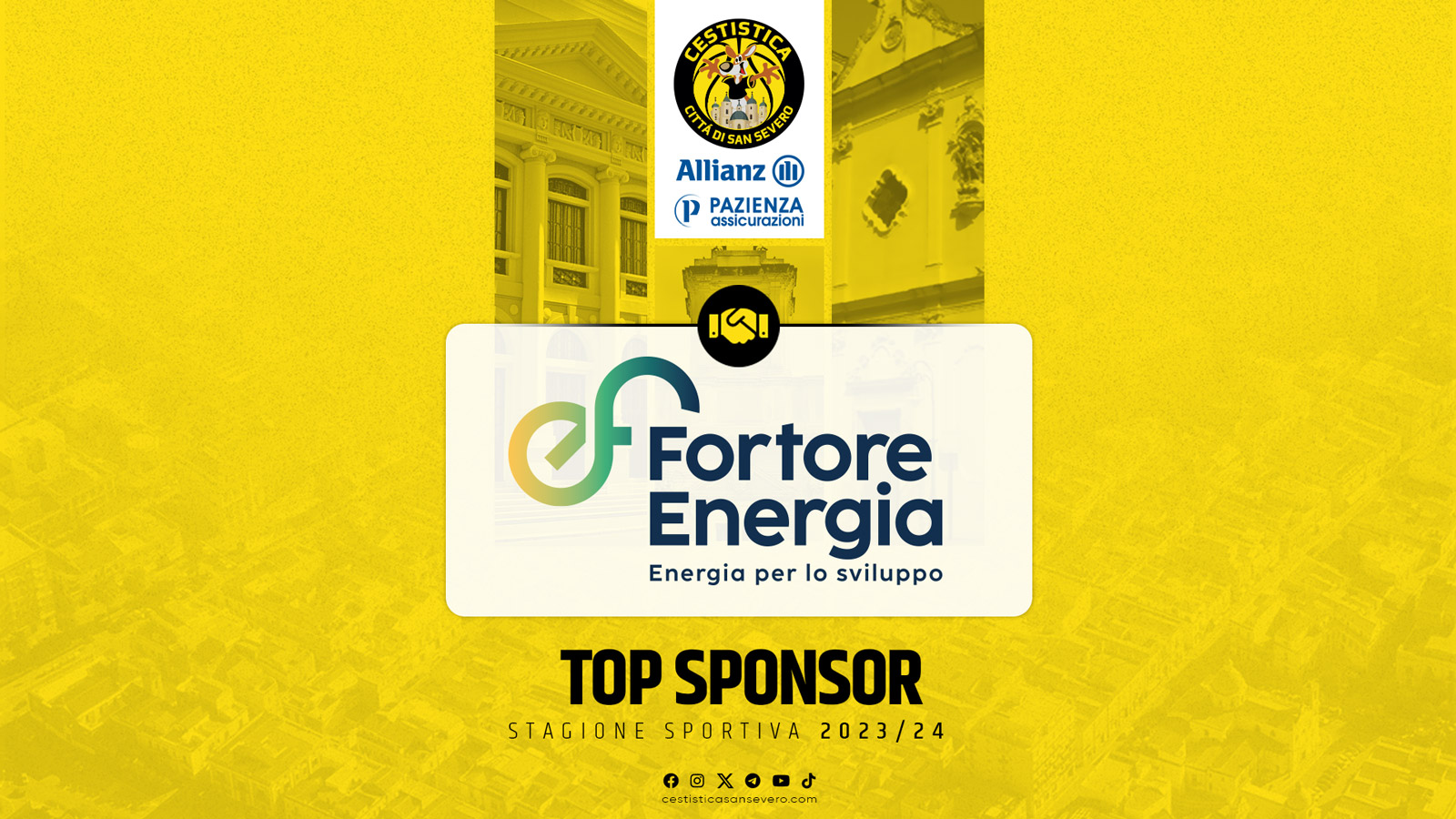 Un nuovo innesto nella squadra di sponsor giallonera: ecco Fortore Energia