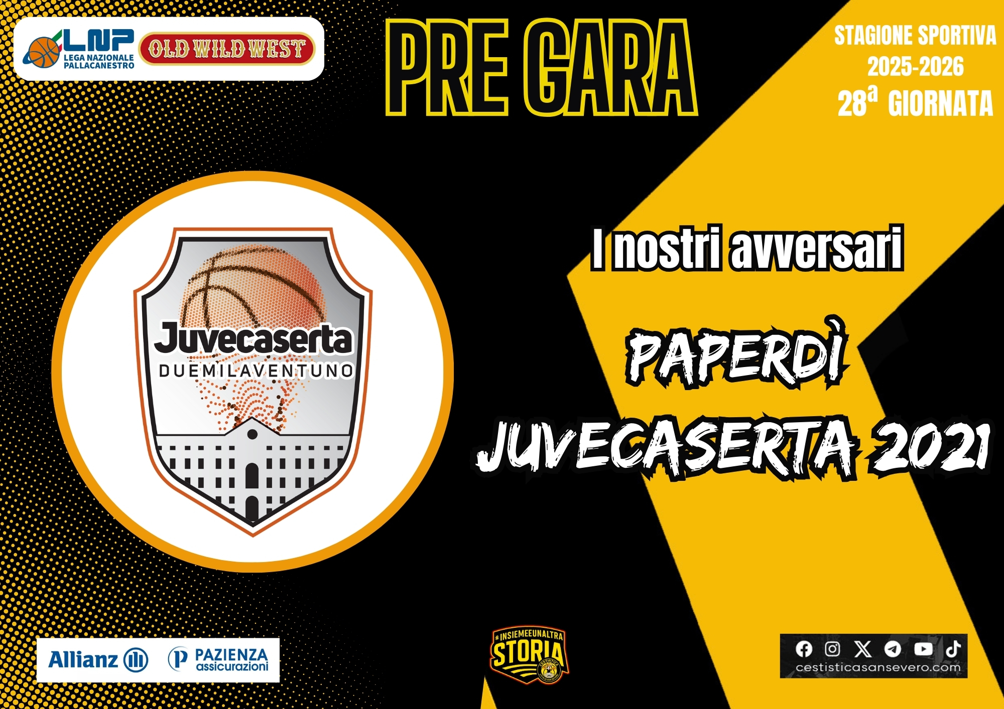 L’Allianz Pazienza fa tappa a Caserta