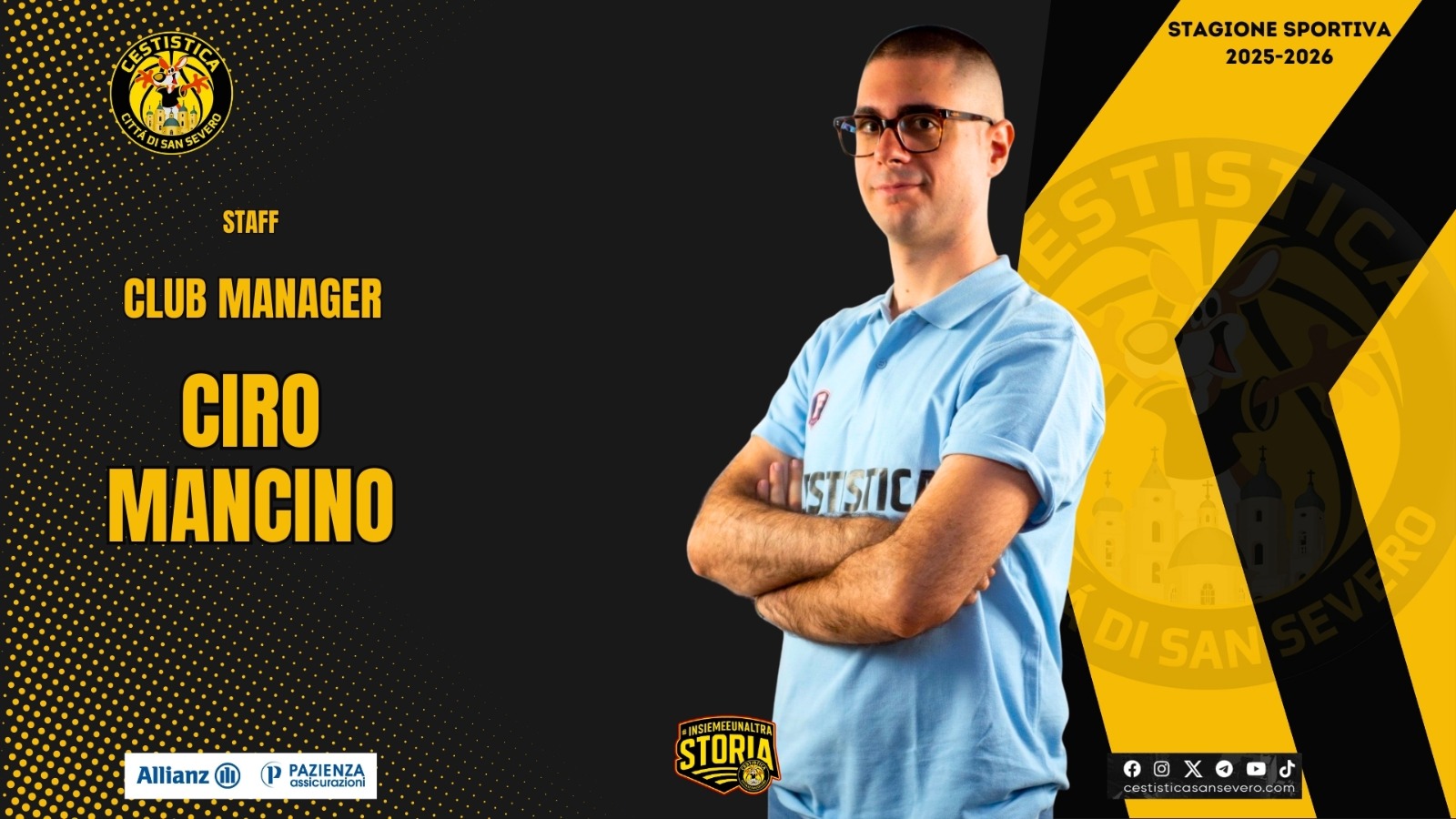 Rafforzata la struttura societaria: Ciro Mancino assume il ruolo di Club Manager