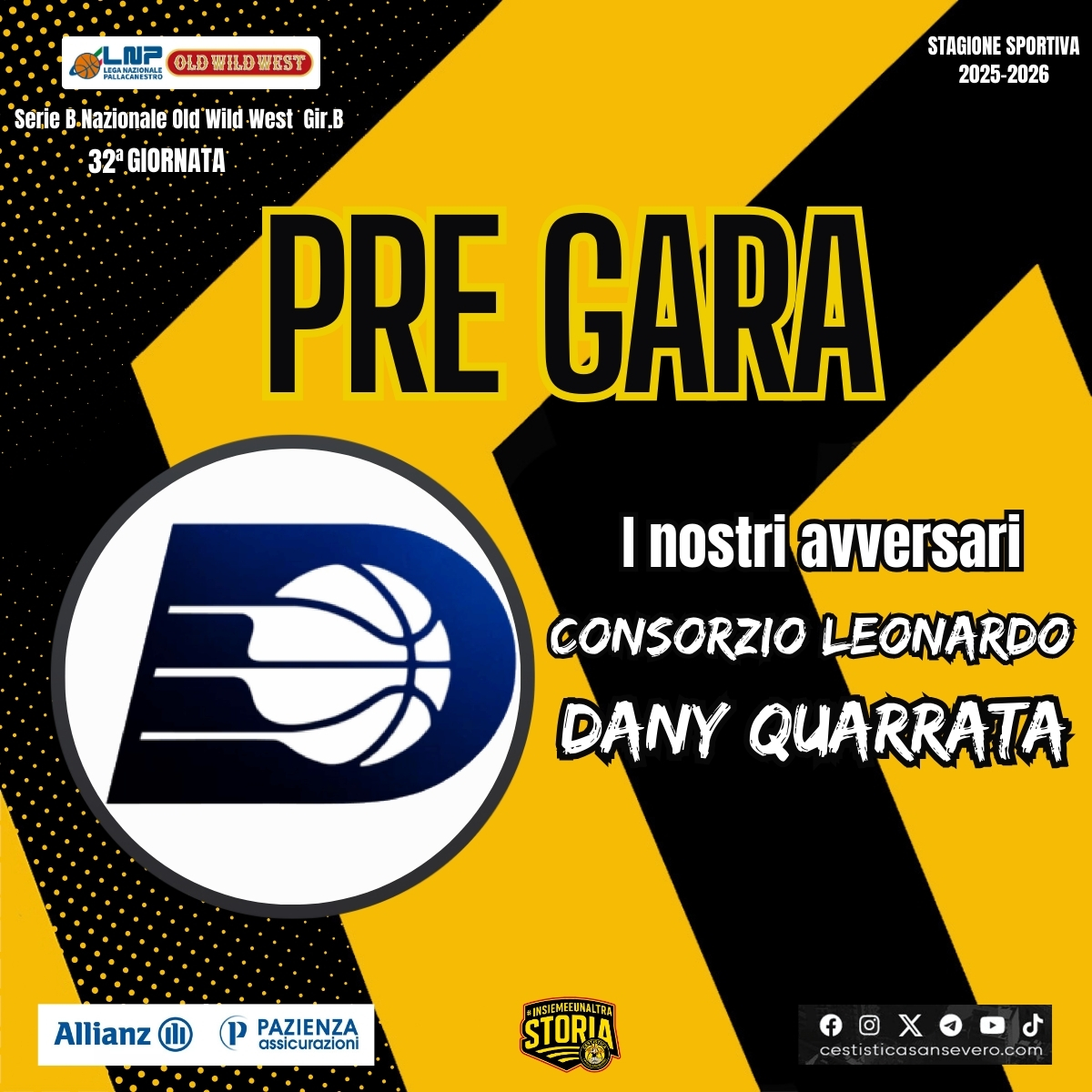 Allianz Pazienza: arriva Quarrata!