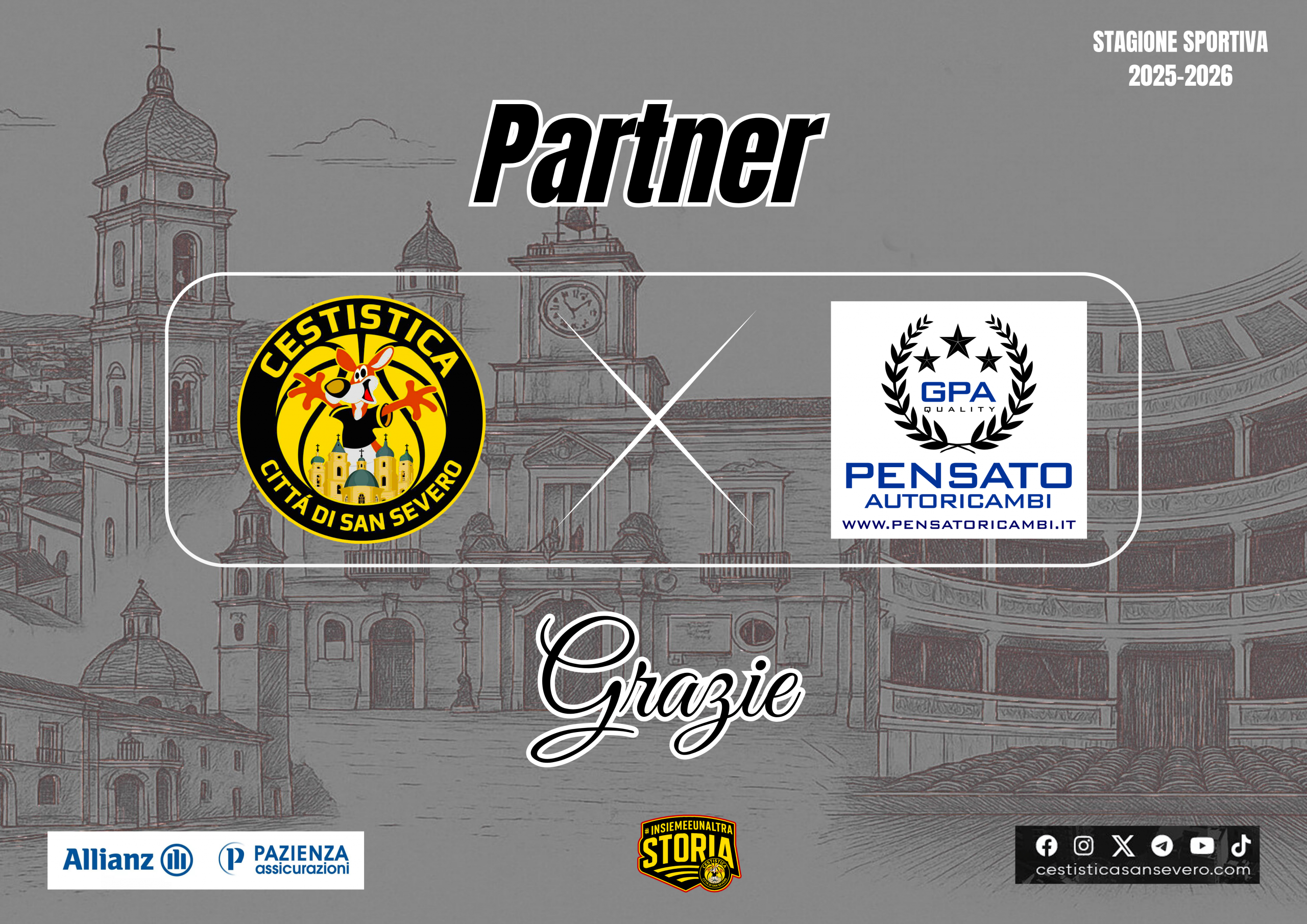 Nuovo partner per i gialloneri: Pensato Autoricambi entra nella famiglia Allianz Pazienza