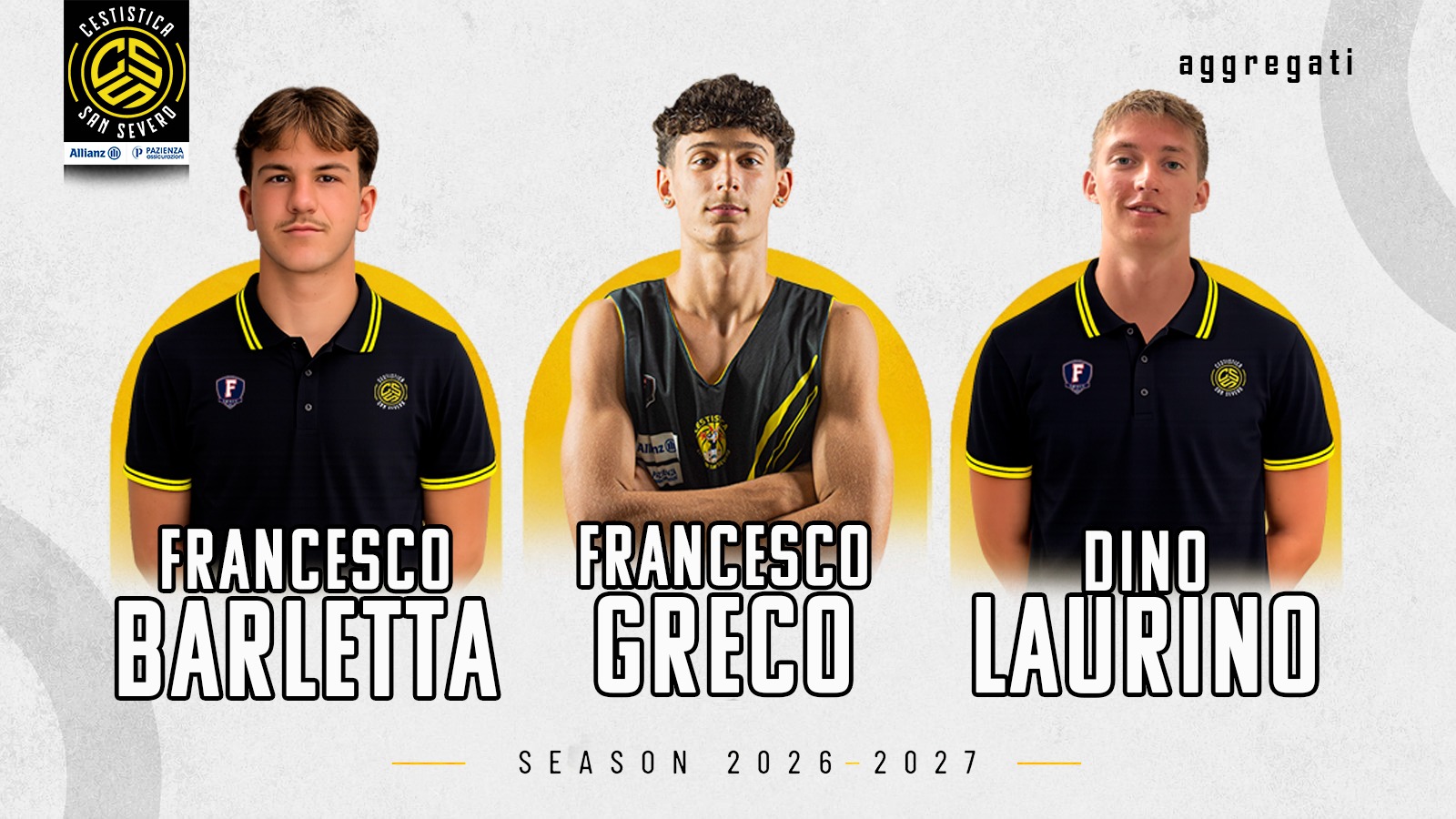Ora tocca a voi! Greco, Barletta e Laurino, tre giovani gialloneri, chiamati a crescere con la prima squadra